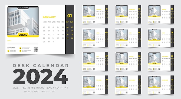 2024 desk calendar template desk calendar planner