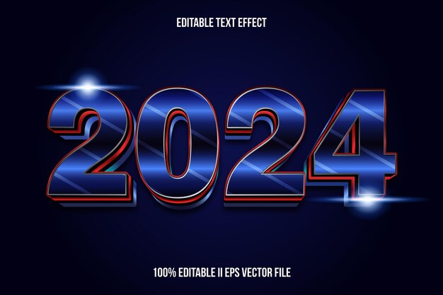 2024 Editable Text Effect 3d Emboss Gradient Style