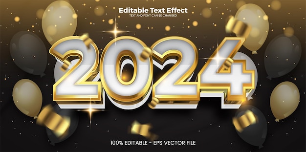 2024 editable text effect in modern trend style