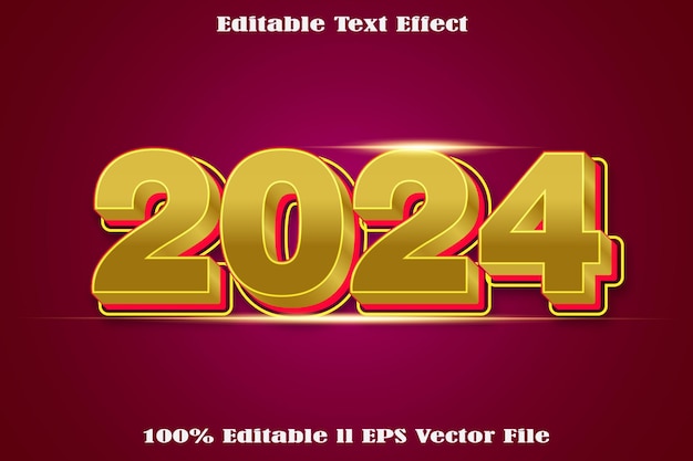 Vector 2024 editable text effect