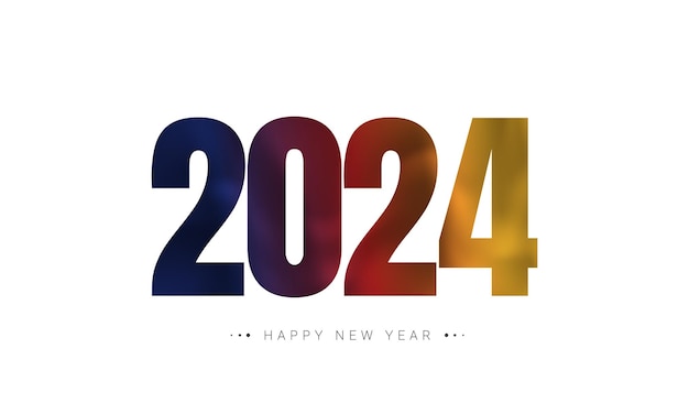2024 Gelukkig Nieuwjaar achtergrondontwerp