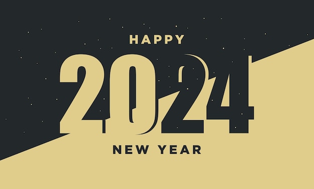 2024 Gelukkig Nieuwjaar achtergrondontwerp