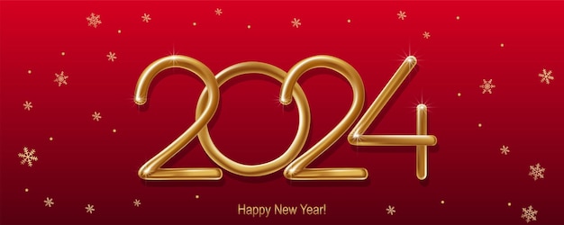 2024 Gelukkig Nieuwjaar hand belettering kalligrafie Vector vakantie illustratie element