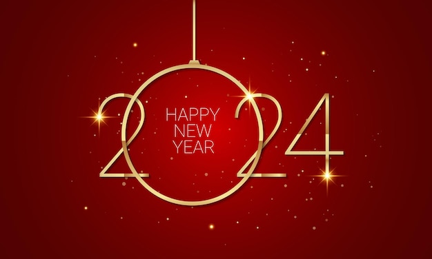 2024 Happy New Year Background Design Vector Illustration