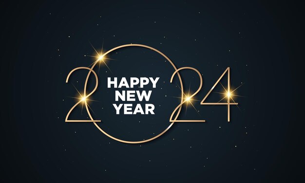 2024 Happy New Year Background Design
