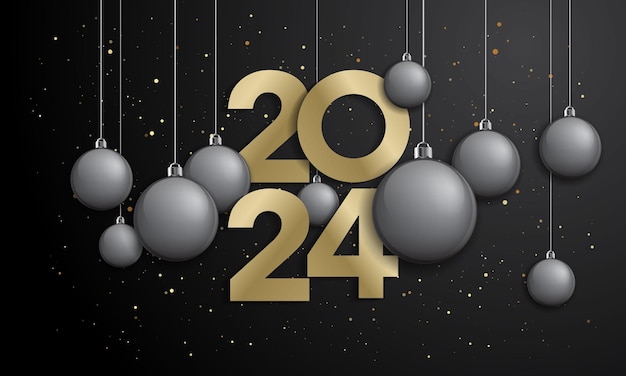 2024 Happy New Year Background Design