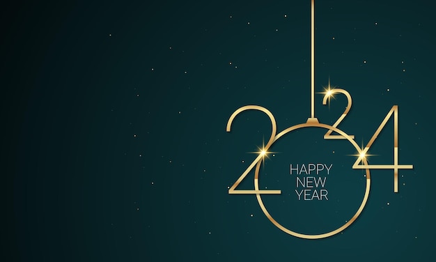 2024 Happy New Year Background Design