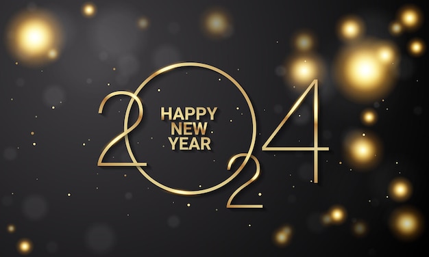 2024 Happy New Year Background Design