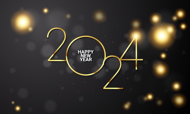 2024 Happy New Year Background Design