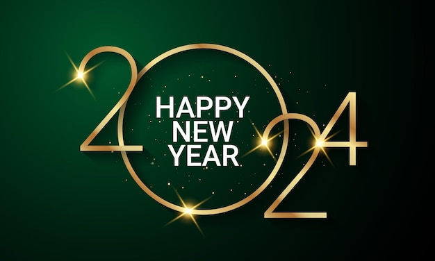 2024 Happy New Year Background Design