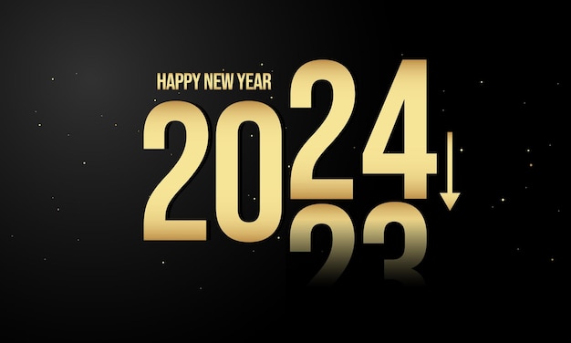 Vector 2024 happy new year background design