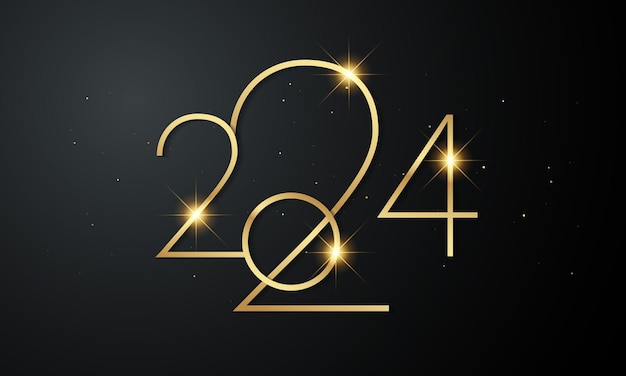 2024 Happy New Year Background Design