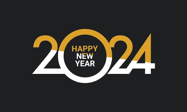 2024 happy new year background design