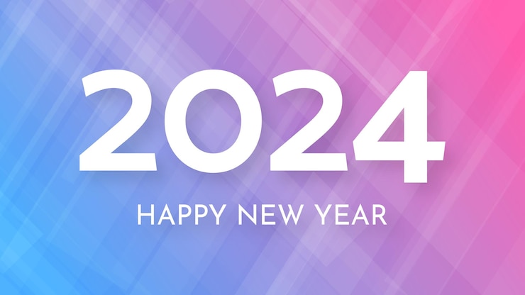 Vector 2024년 새해 축하 배경 현대적인 축하 배너 템플릿