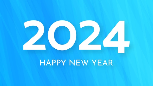 2024 Happy New Year background Modern greeting banner template