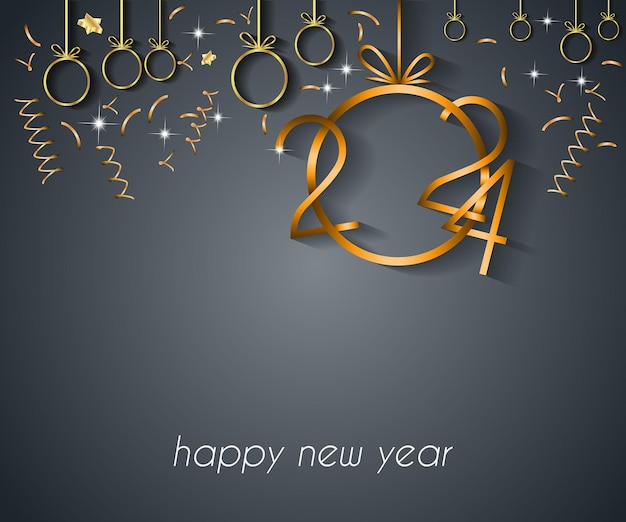 Vector 2024 happy new year background for your seasonal invitations festive posters greetings cards