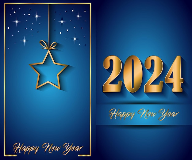 2024 Happy New Year background for your seasonal invitations festive posters greetings cards