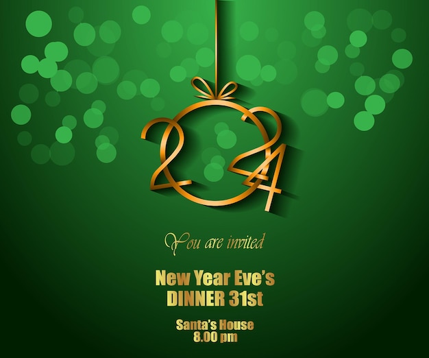 Фон с Новым годом 2024 для ваших сезонных приглашений, праздничных плакатов, поздравительных открыток