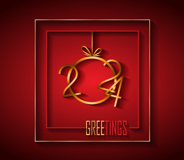 Vector 2024 happy new year background for your seasonal invitations festive posters greetings cards