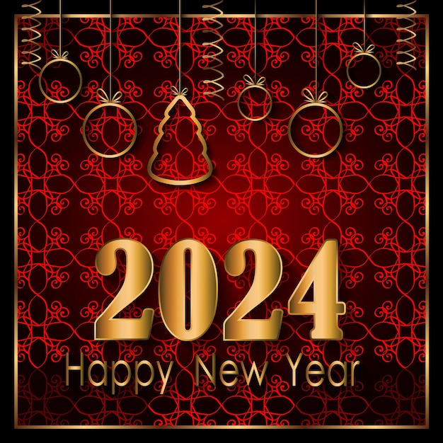 2024 Happy New Year background for your seasonal invitations festive posters greetings cards