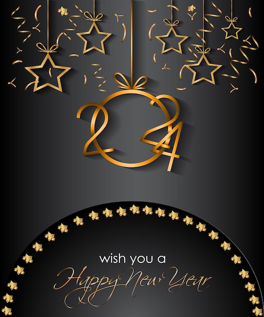 Vector 2024 happy new year background for your seasonal invitations festive posters greetings cards
