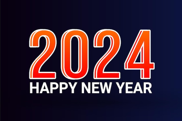 Vector 2024 happy new year banner design