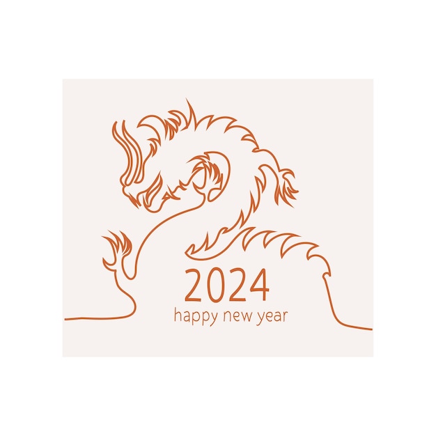 2024 新年あけましておめでとうございますドラゴン ベクトル