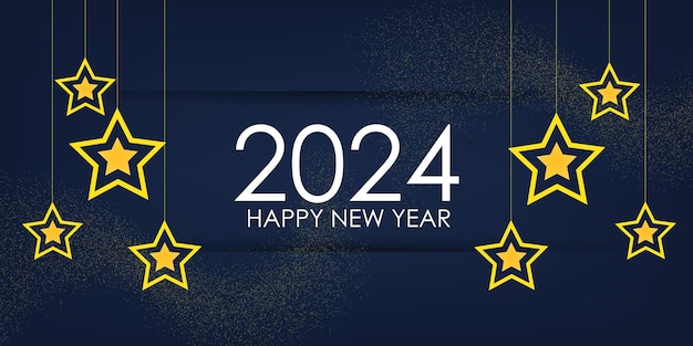 2024 happy new year greeting background