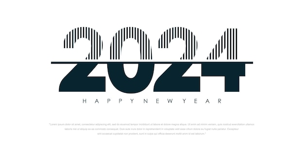 Vector 2024 happy new year logo text design 2024 number design template vector illustration