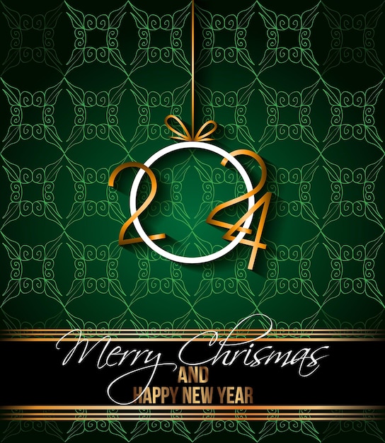 2024 Happy New Year and merry christmas background for your seasonal invitations greetings cards