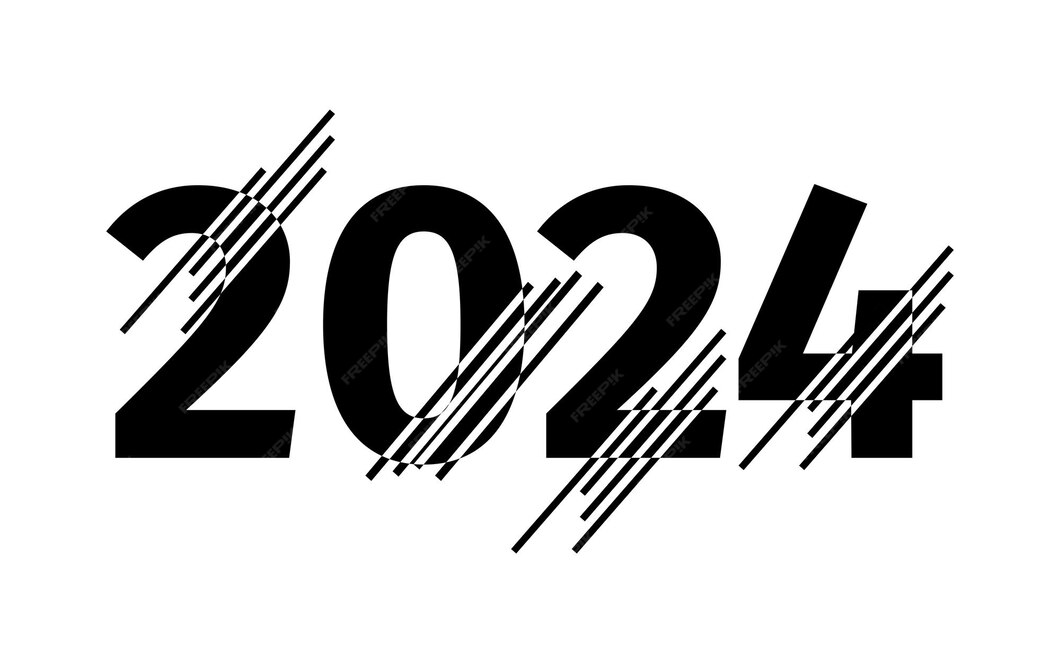 Premium Vector 2024 holiday holiday joy christmas tree numbers sign