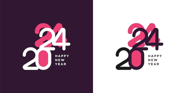 2024 logo design vector met modern uniek en creatief concept