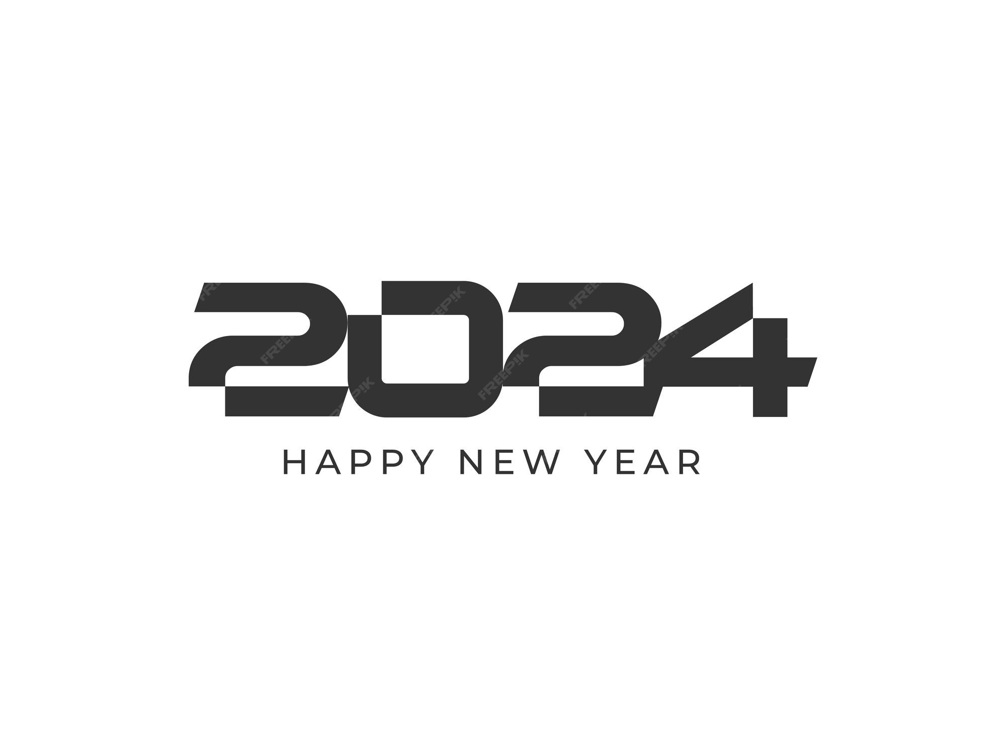 Premium Vector 2024 logo icon New Year logo 2024 calendar design