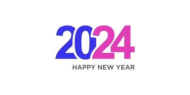 モダンなユニークなスタイルのアイデアを備えた 2024 年のロゴのベクトル