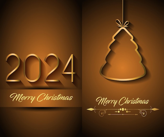 2024 메리 크리스마스 배경은 계절 초대, 축제 포스터, 축하 카드입니다.