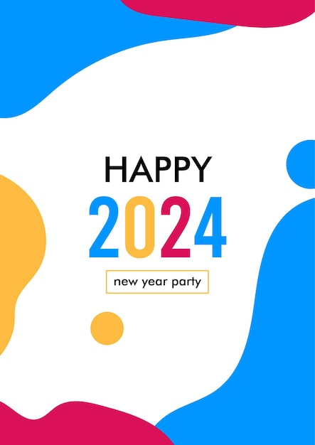 Vector 2024 new year brochure design template