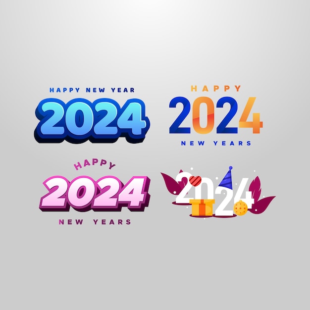Premium Vector 2024 new year celebration design