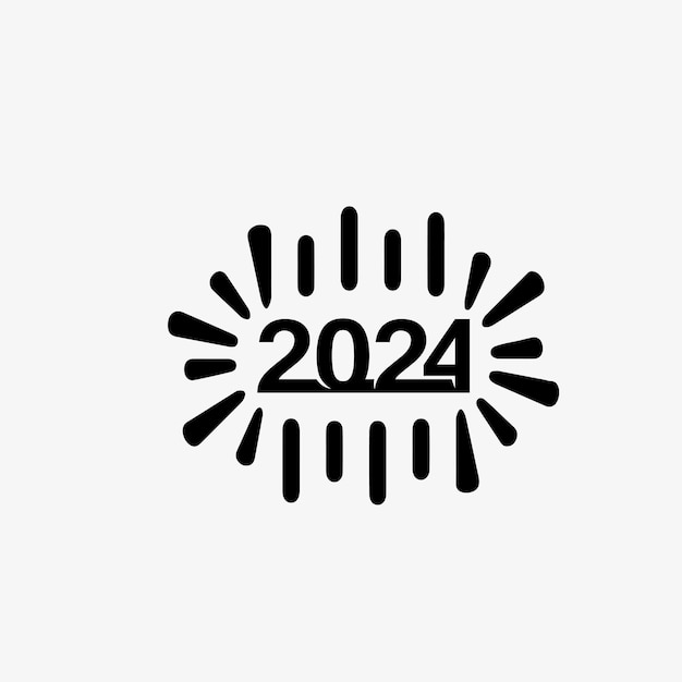 Premium Vector 2024 new year and christmas logo 2024 number design