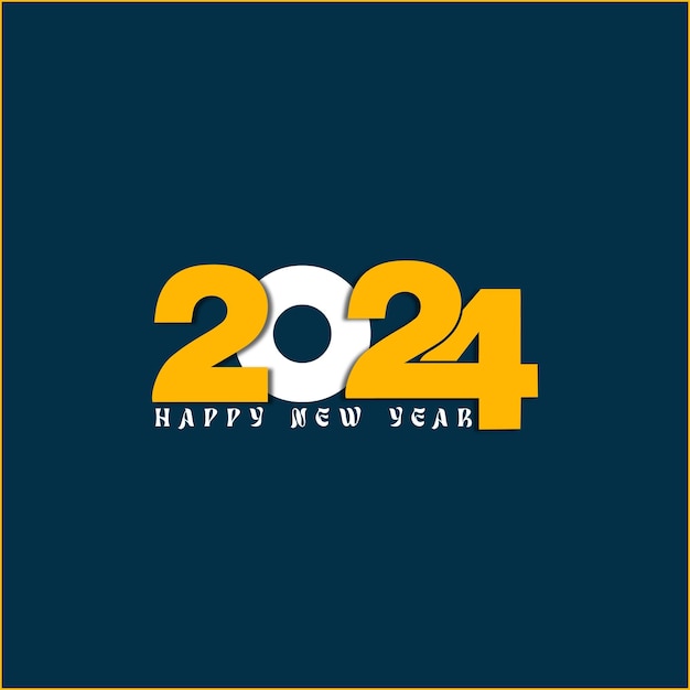 Vector 2024 new year design title