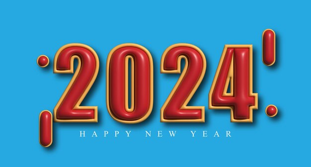 2024 new year eve 3d background