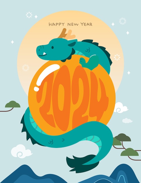 2024 New Year illustration Korea