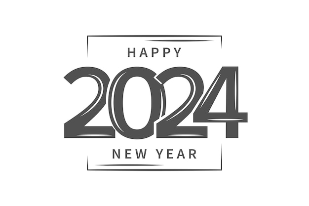 2024 New Year logo text design