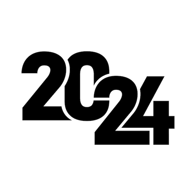 2024 new year text typography design