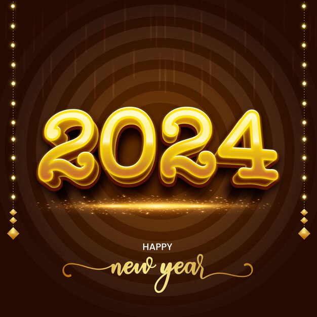 Premium Vector 2024 new year wishes