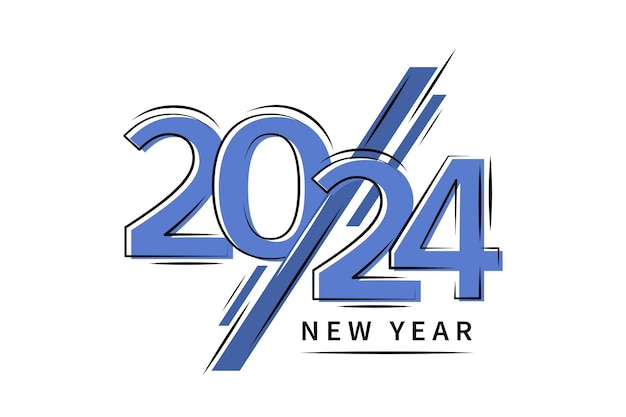 2024 Nieuwjaar logo tekstontwerp