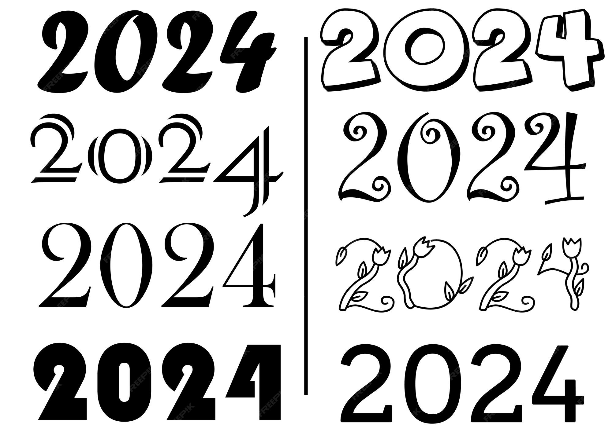 Premium Vector 2024 Number Logo premium-vector-2024-number-logo