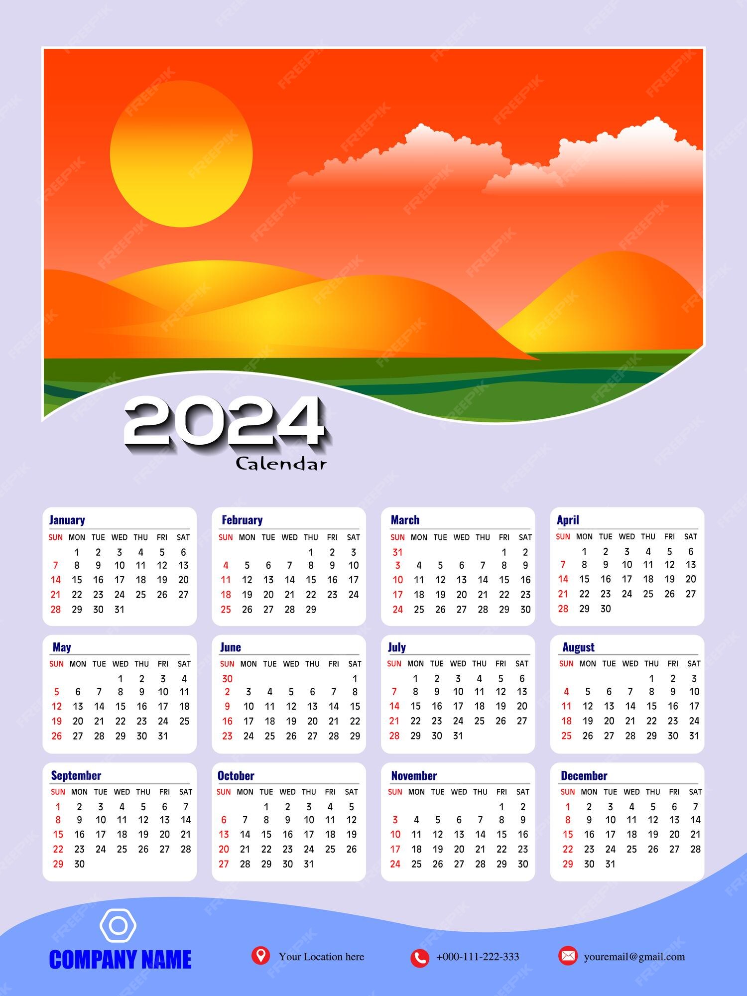 Decorative Wall Calendar 2025