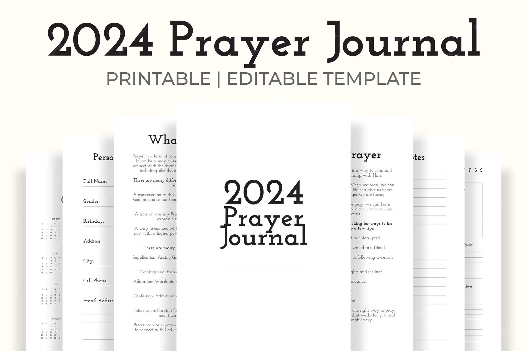 Premium Vector 2024 Prayer Journal Kdp Interior premium-vector-2024-prayer-journal-kdp-interior
