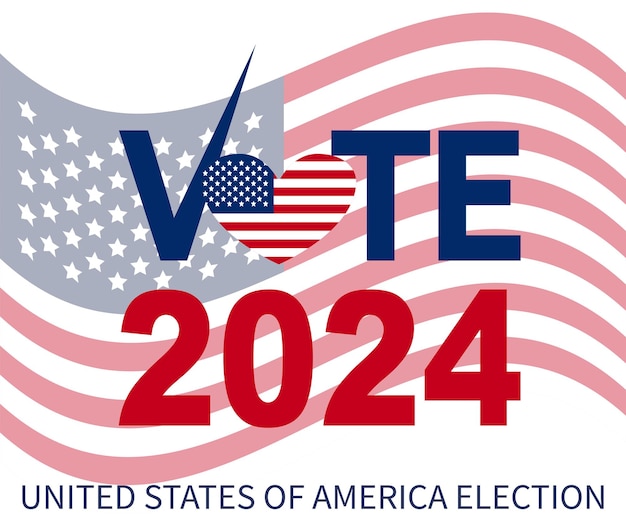 2024 Presidential election day in USA november 5 card design Vote for your future