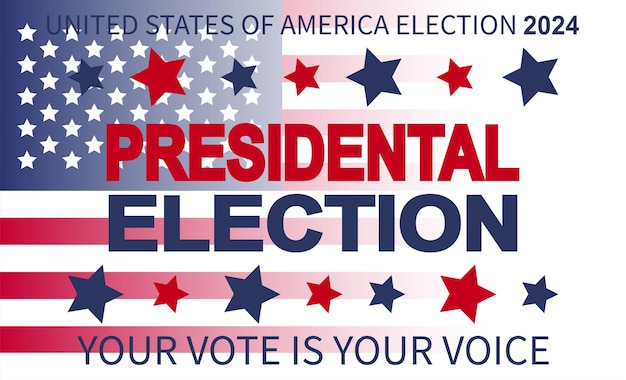 2024 Presidential election day in USA november 5 card design Vote for your future